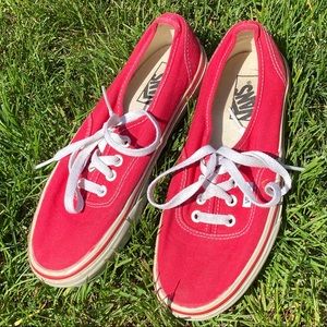 Vintage red vans sneakers